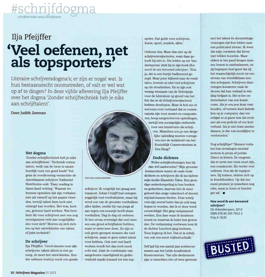 Ilja Pfeiffer - Schrijven Magazine feb-mrt 2013