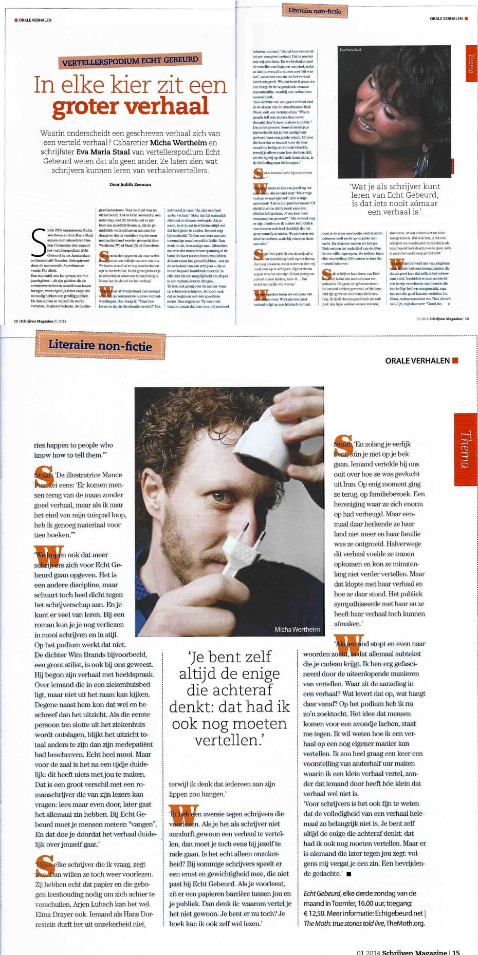 Micha Wertheim & Eva Maria Staal januari 2014